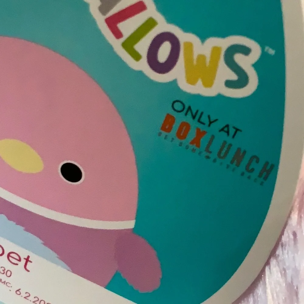 Squishmallows Lilibet 8” Duck Pink Blue NWT Easter Basket Boxlunch Pastel